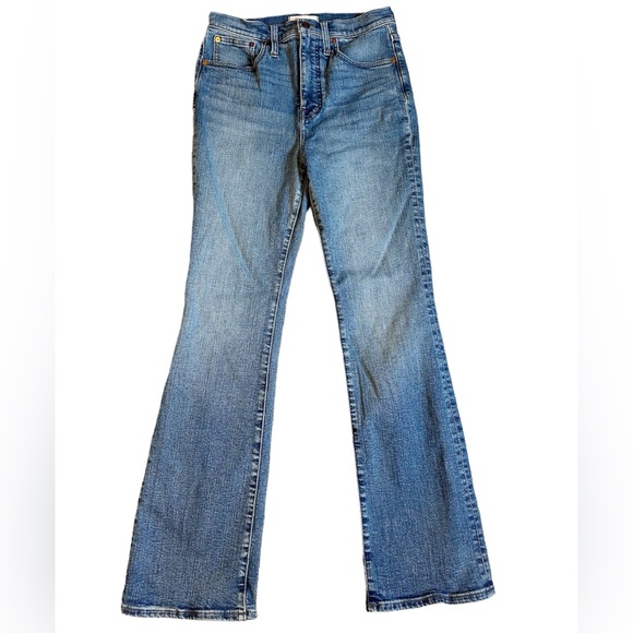 Madewell Skinny Flare Jeans High Rise Demi Boot Denim Women’s Sz 28 Medium Wash - Picture 2 of 11